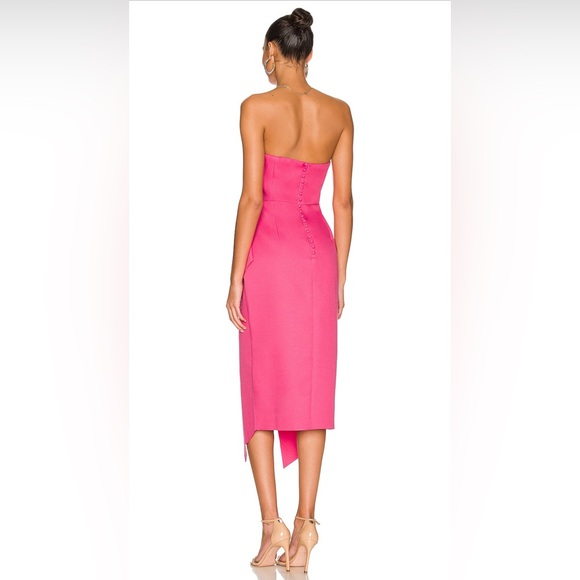 Elliatt Strapless Midi Dress - Fuchsia - Small - Picture 2 of 4